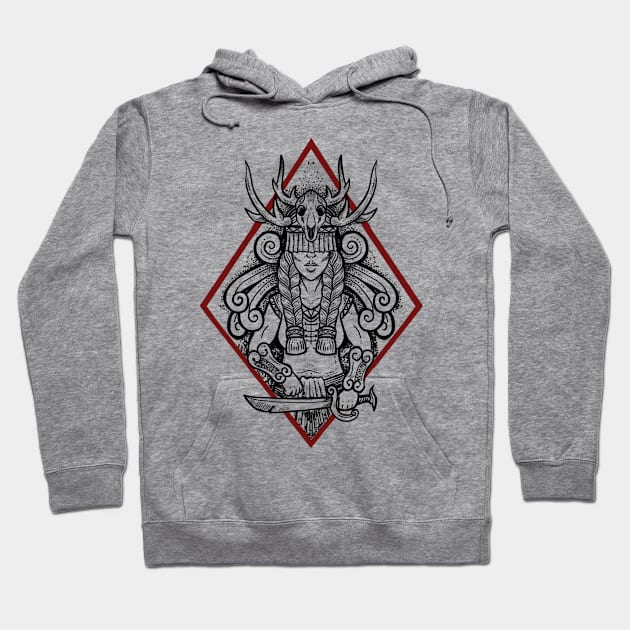 Viking priestess Hoodie by BlackForge